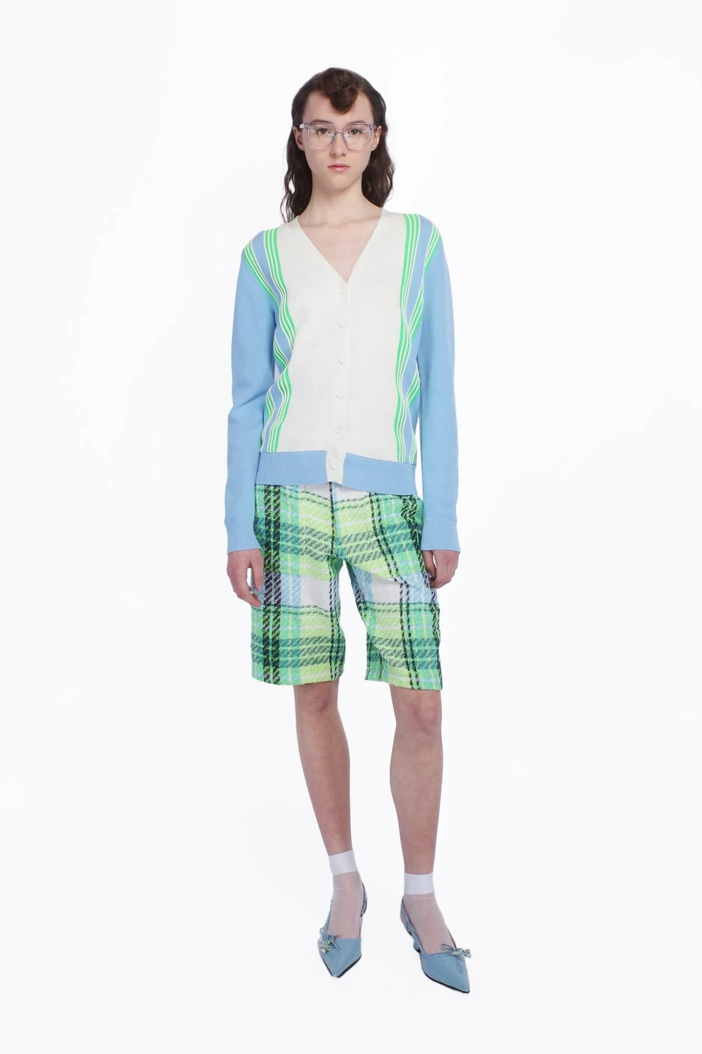 Amalfi Knit Cardigan-Baby Blue