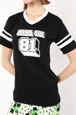 Anna Sui Logo T-Shirt Black