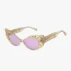 Anna Sui Pearl Wing Sunglasses- Yellow