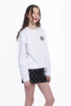 Anna Sui Wings Crew Neck Sweatshirt-White