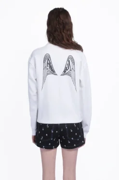 Anna Sui Wings Crew Neck Sweatshirt-White