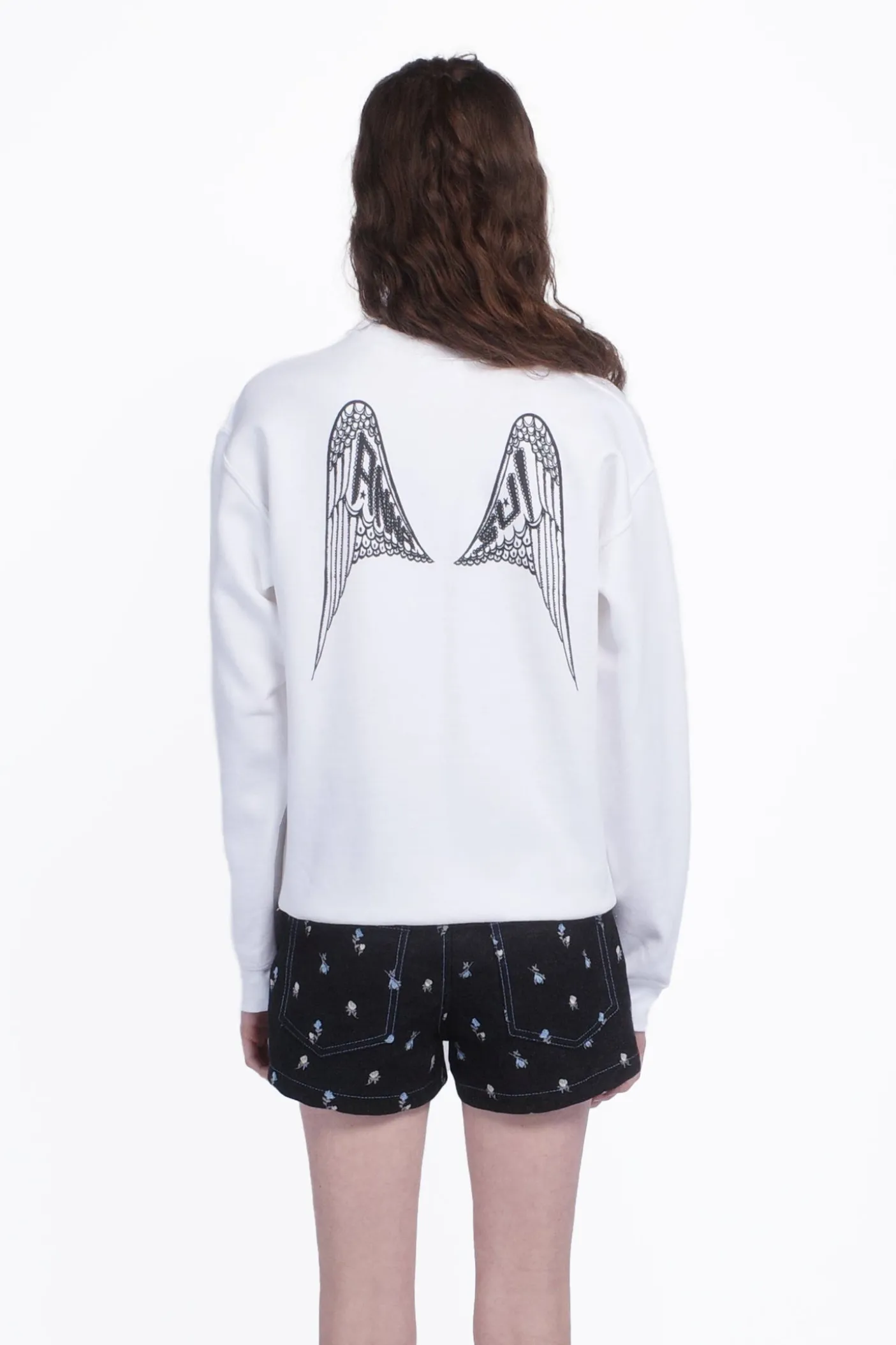 Anna Sui Wings Crew Neck Sweatshirt-White