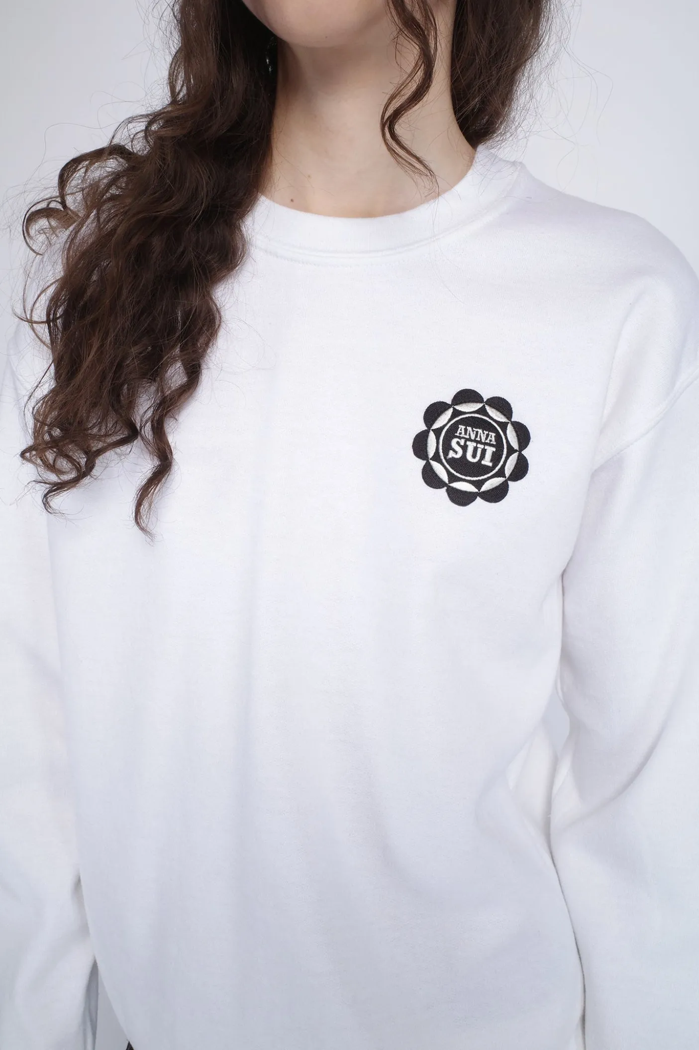 Anna Sui Wings Crew Neck Sweatshirt-White