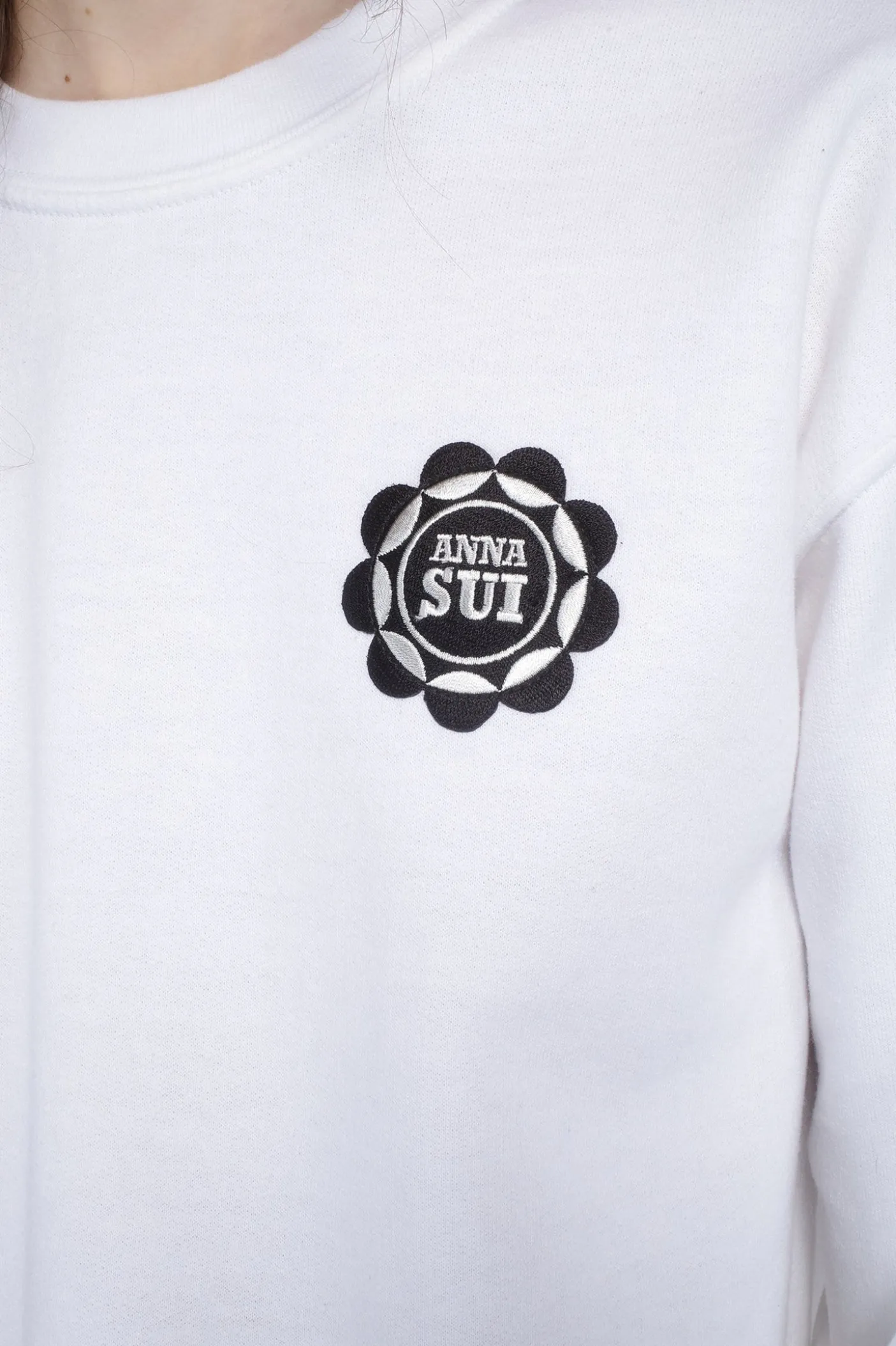 Anna Sui Wings Crew Neck Sweatshirt-White