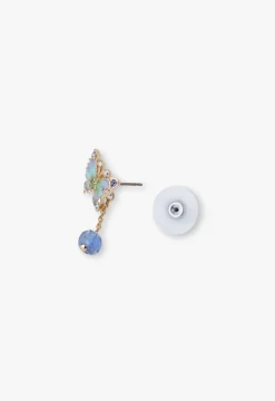 Aqua & Lavender Butterfly Earrings