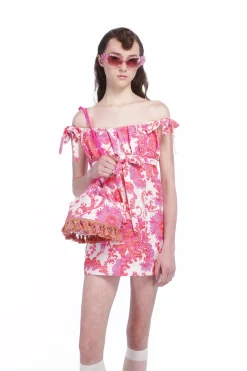 Arabesque Linen Tie Mini Dress