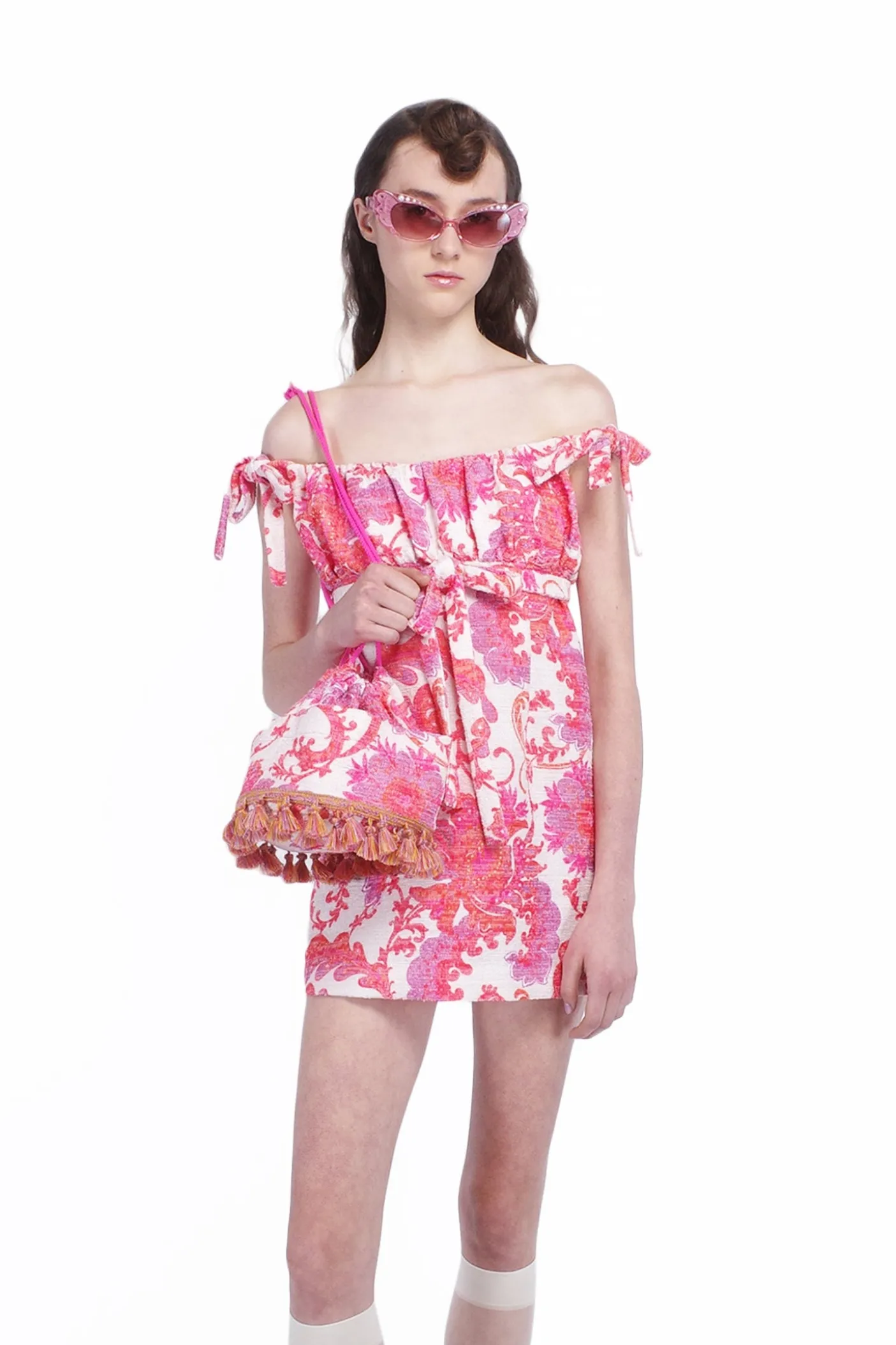Arabesque Linen Tie Mini Dress