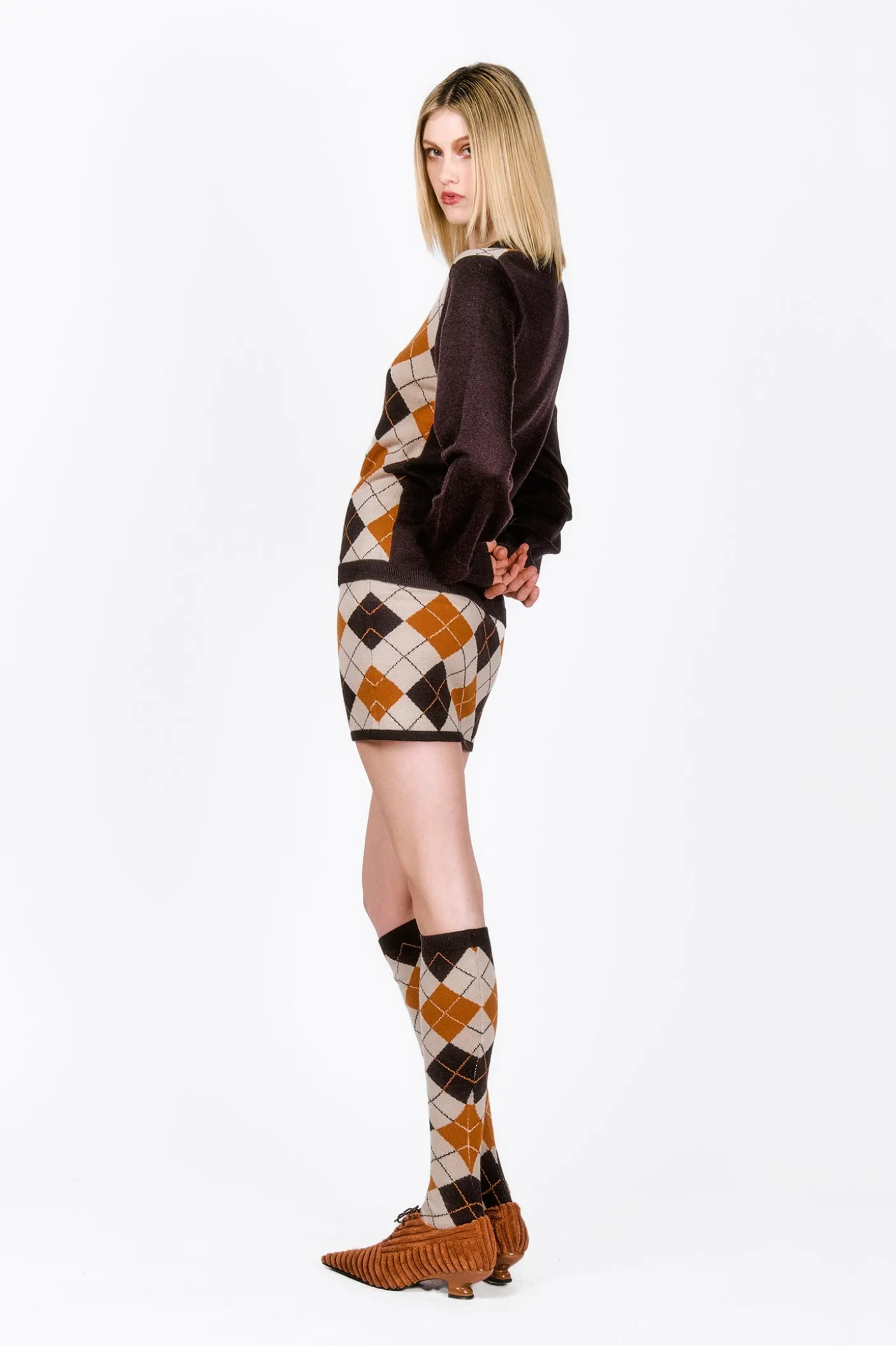 Argyle Knitwear Skirt