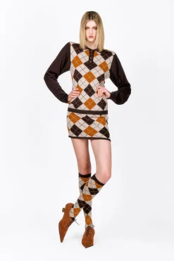 Argyle Knitwear Skirt