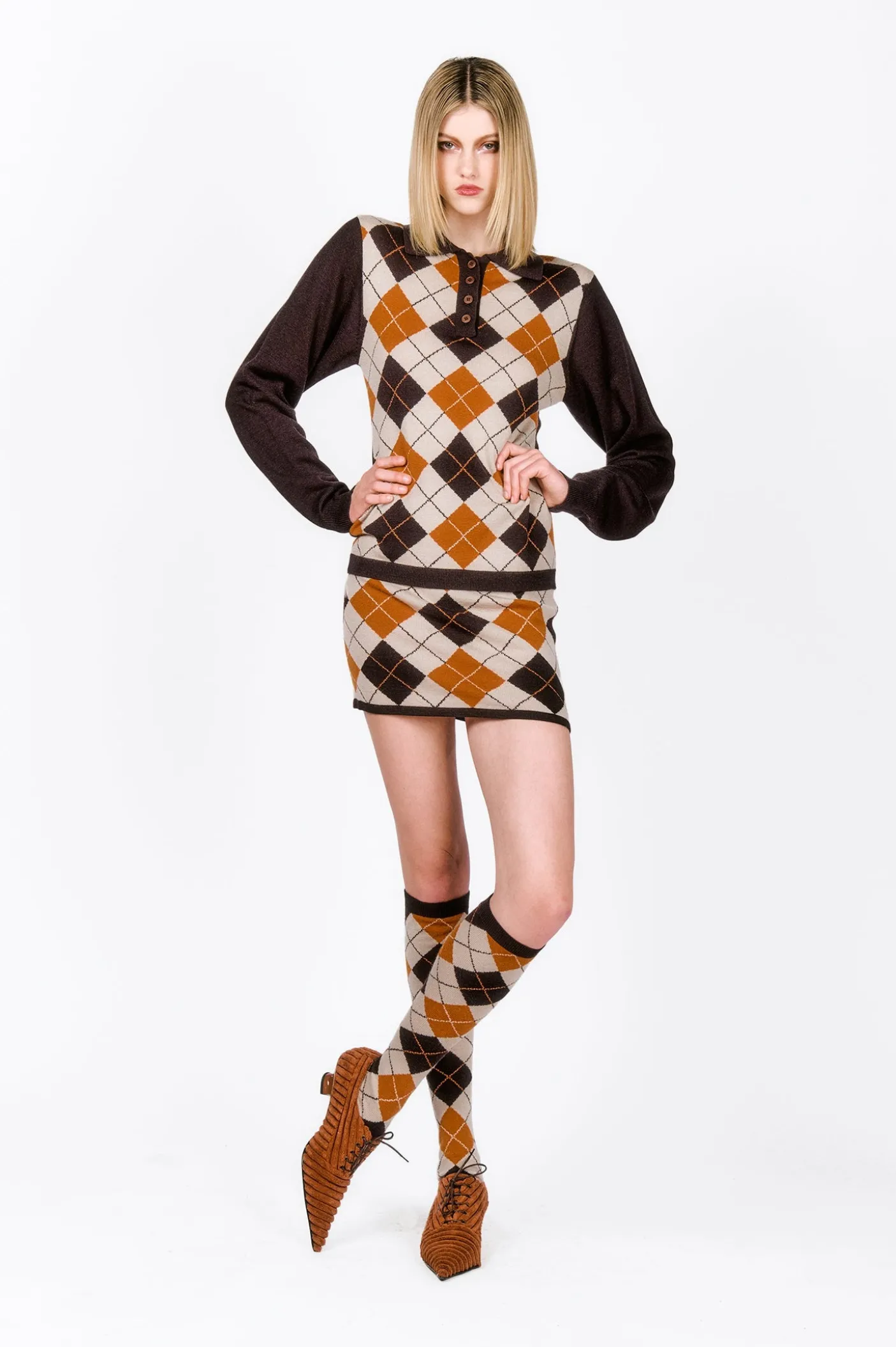 Argyle Knitwear Skirt