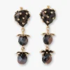 Black Berry Dangling Earrings