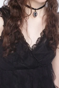 Black Combo Sleeveless Lace Dress