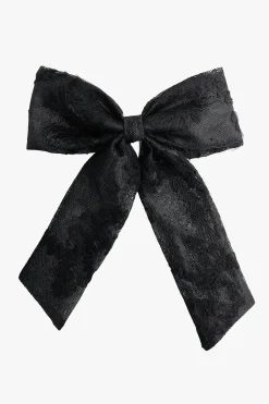 Black Lace Combo Bow Hair Clip