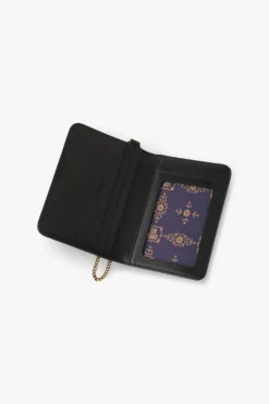 Black Retro Button Pass Case