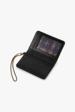 Black Retro Button Pass Case