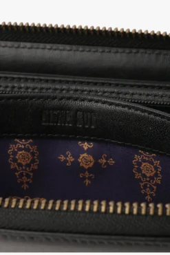 Black Retro Button Wallet