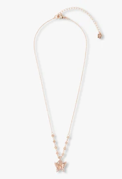 Butterfly & Rose Necklace Duo - Rose Gold