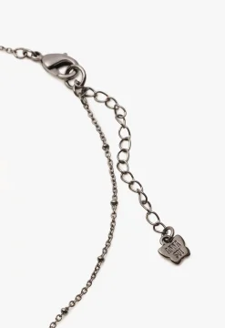 Butterfly Locket Necklace - Gunmetal