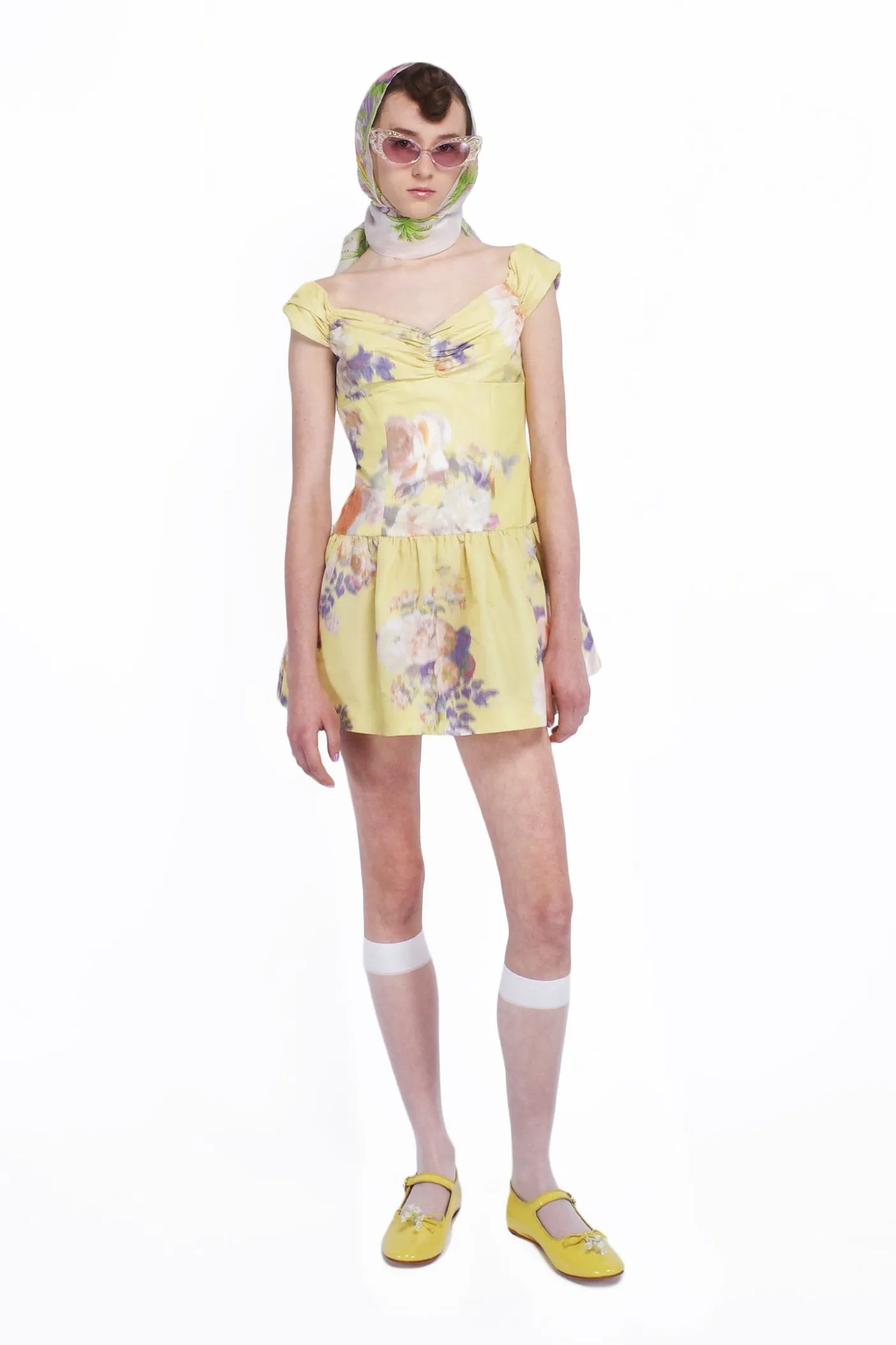 Cabbage Rose Taffeta Sweetheart Dress