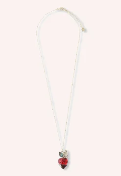 Chocolate Covered Strawberry Necklace - Red Multi