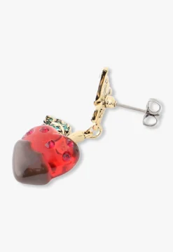 Chocolate Covered Strawberry Earrings - Red Multi