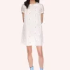 Cluny Lace Trimmed Floral Swiss Dot Babydoll Dress