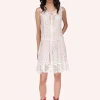 Cluny Lace Trimmed Floral Swiss Dot Slip Dress
