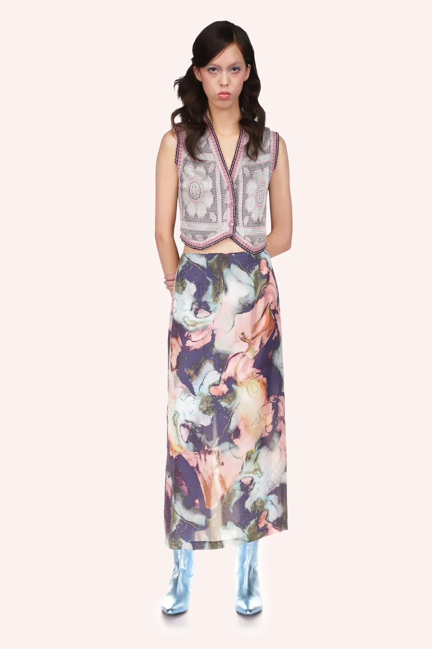 Cosmos Satin Skirt