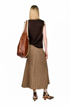 Cotswold Plaid Pleated Maxi Skirt