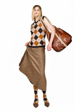 Cotswold Plaid Pleated Maxi Skirt