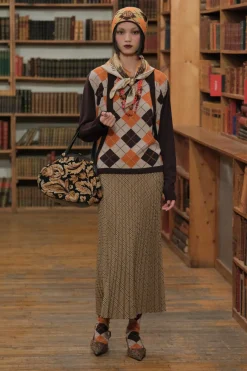 Cotswold Plaid Pleated Maxi Skirt