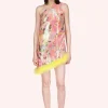 Dahlias Iridescent Sequin Asymmetrical Dress