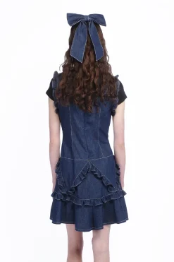 Denim Ruffle Dress