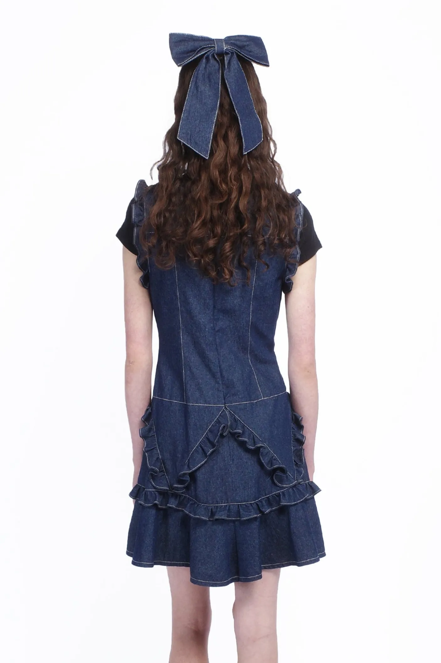Denim Ruffle Dress