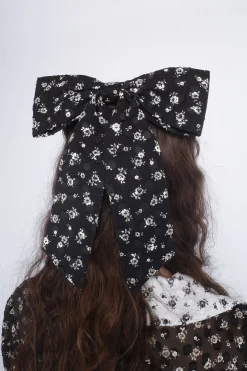 Ditsy Dot Chiffon Bow Hair Clip