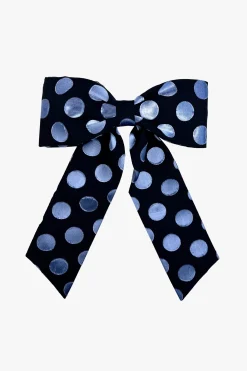 Dot Chiffon Bow Hair Clip