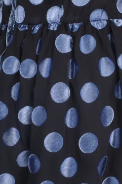 Dot Chiffon Ruffle Mini Dress