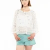Embroidered Lacey Trellis Blouse