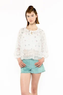 Embroidered Lacey Trellis Blouse