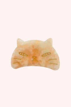 Etched Large Cat Jaw Clip Soft Coral