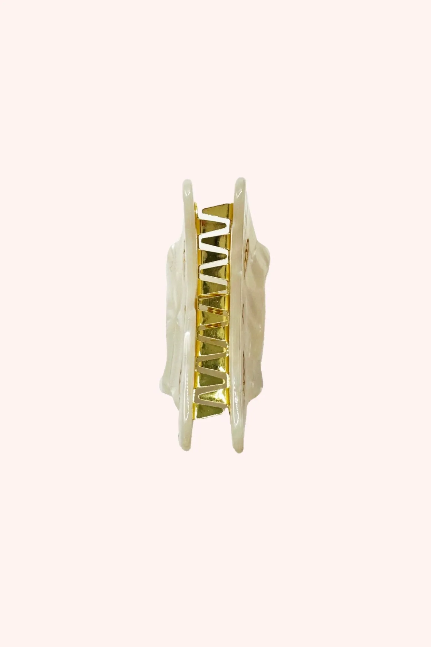 Etched Large Cat Jaw Clip Ivory