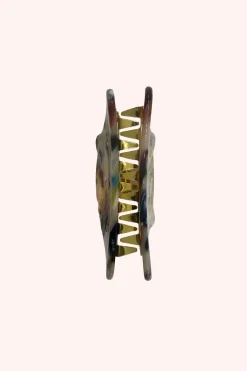 Etched Large Cat Jaw Clip Rainbow
