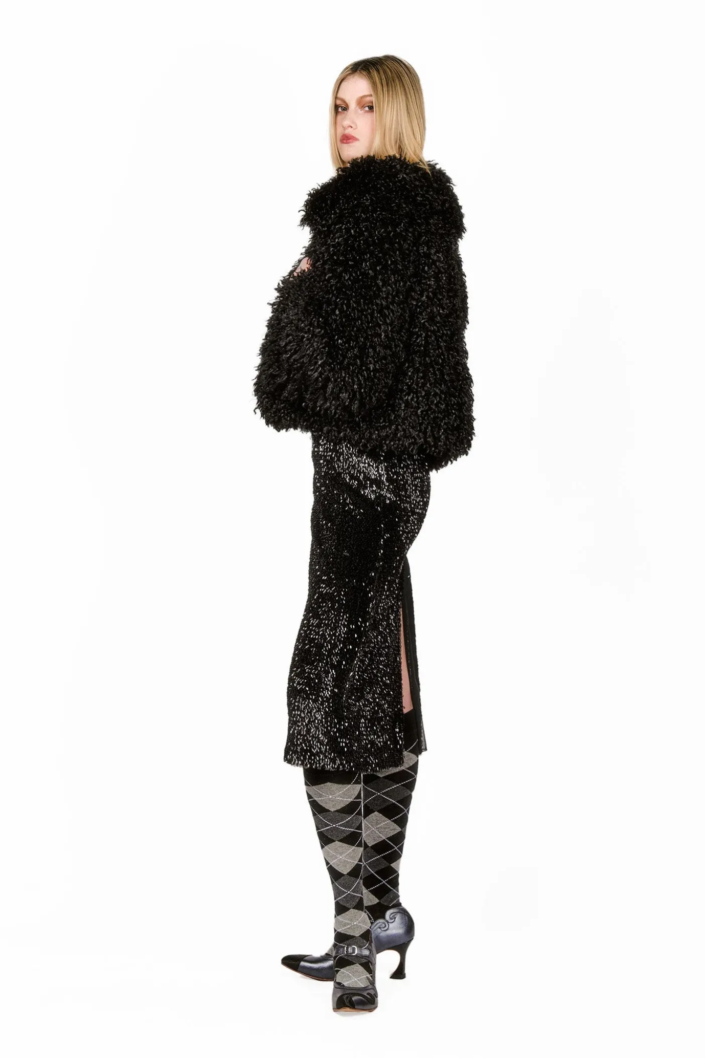 Faux Curly Lamb Fur Jacket