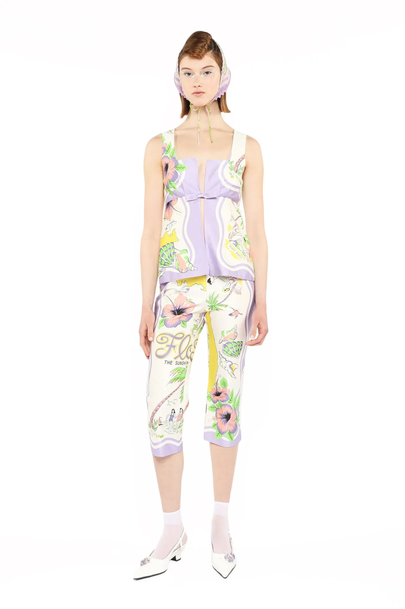 Florida Cotton Sateen Capri Pants
