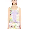 Florida Cotton Sateen Sleeveless Bow Top