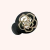 Gemstone Rose Claw Clip Black