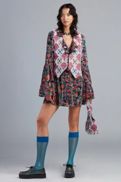 Giverny Combo Ruffled Tunic