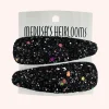 Glitter Snap Clip Black Multi