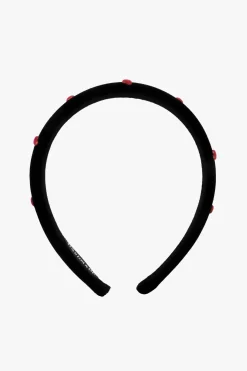 Heartfelt Velvet Headband- Black