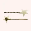 Ivory Starfish Hair Pin Pair